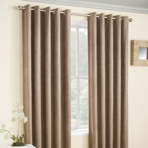 Vogue Eyelet, Latte - Ready Made Curtains - Image 3